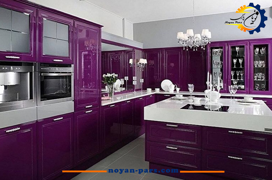 کابینت ام دی اف بنفش