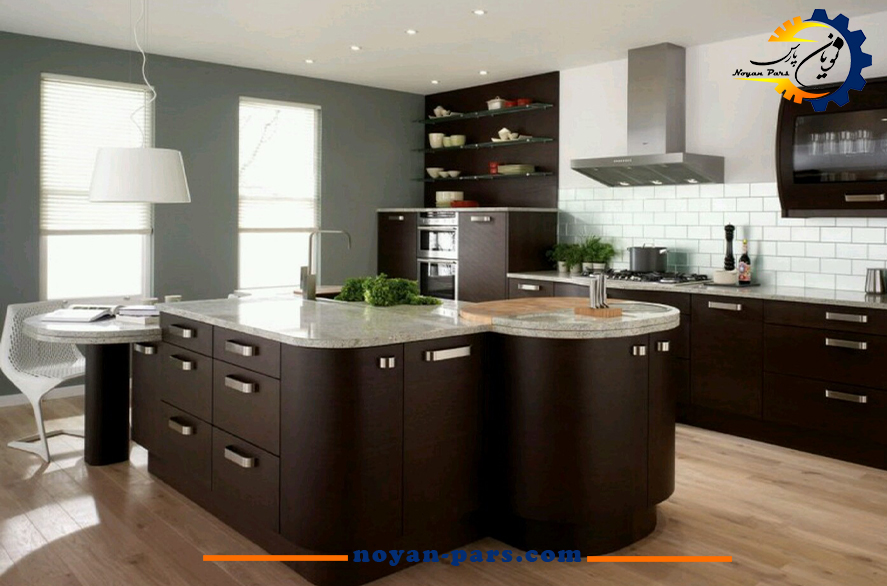 کابینت ام دی اف قهوه ای تیره